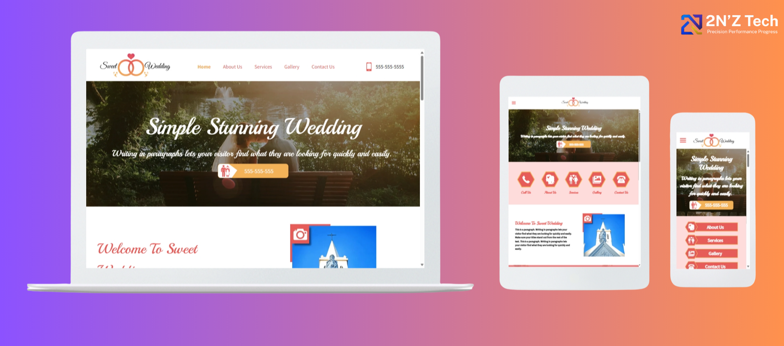 Simple Stunning Wedding - Developed by 2NZ Tech